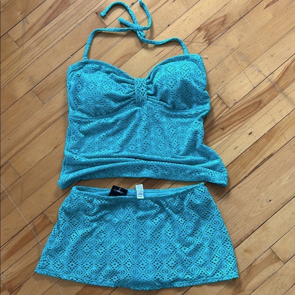 🎉4/30$🎉 Turquoise Lace Bikini Set - Picture 1 of 9